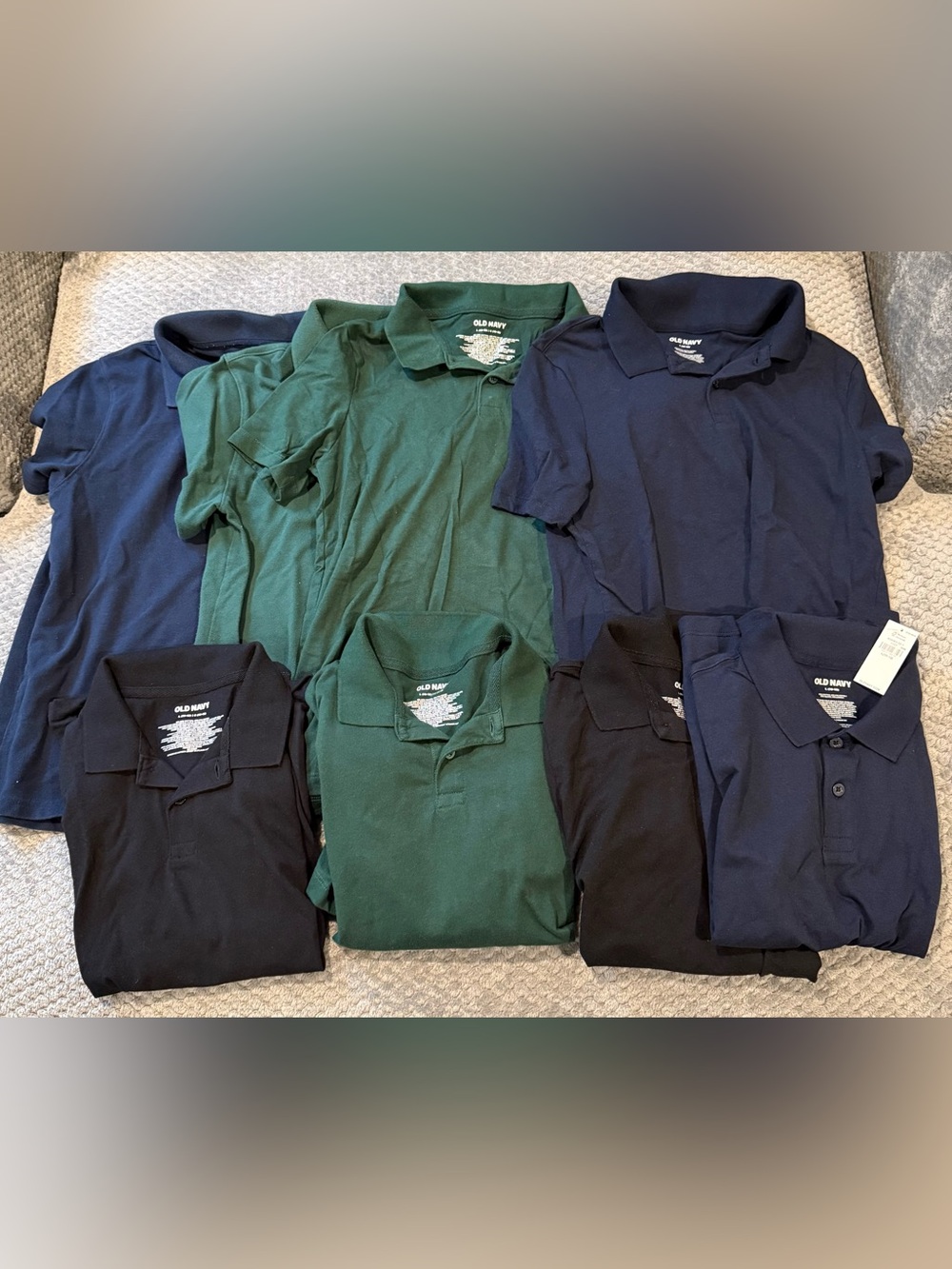 Old Navy Cat & Jack Mixed Lot Of 8 Boys Uniform Shirts Large 10-12